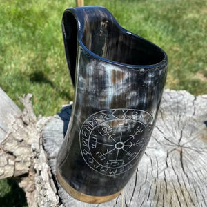 Corne à boire naturelle viking médiévale, corne à boire pour la bière, corne à boire en agate à vendre au prix le plus bas - Product Image 1