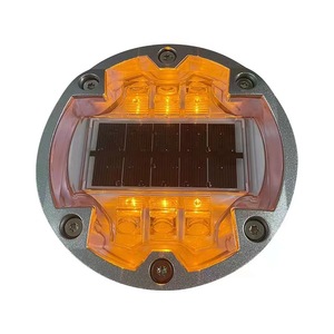 Balise solaire souterraine pour passage piéton, clignotante jaune, en aluminium moulé, pour <span class=keywords><strong>avertissement</strong></span> intelligent des passages zébrés - Product Image 2