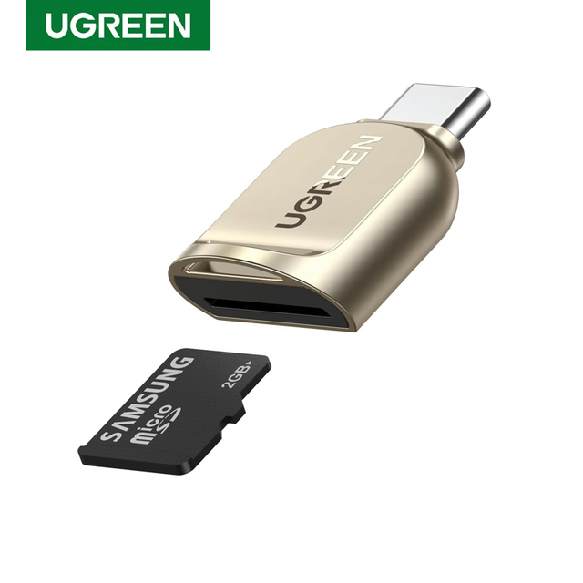 UGREEN Card Reader USB-C to Micro SD TF Card OTG Adapter for Laptop PC Tablet Phone Windows MacOS USB3.0 Memory Cardreader
