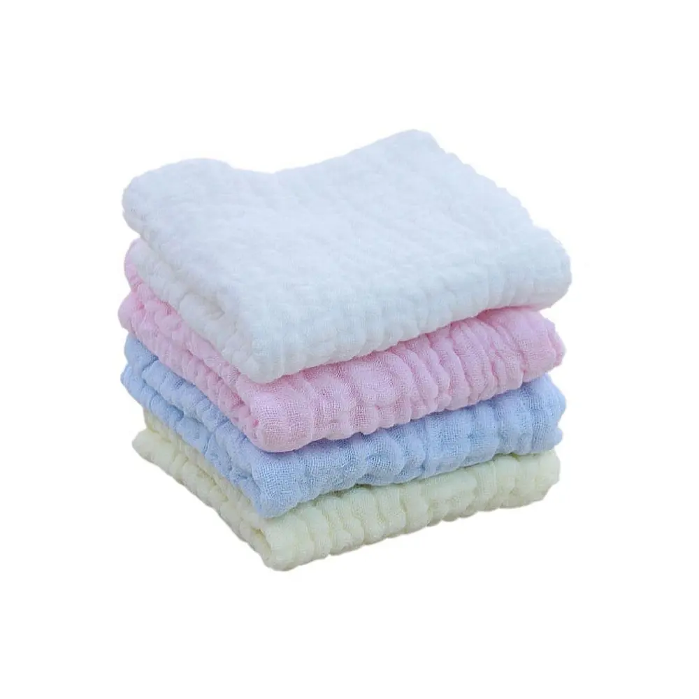 Nuevo producto caliente algodón orgánico Natural muselina Lisa suave niños lavar paños gasa bebé cara toalla
