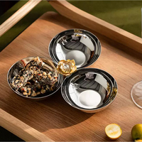 Corbeille à fruits en acier inoxydable de style européen, plateau de service léger et luxueux pour thé et collations, assiette à collations à motif uni pour table basse de salon, hôtel