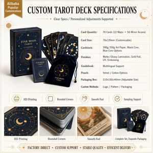 Impresión de Cartas del <span class=keywords><strong>Tarot</strong></span> a Todo Color Ecológicas y Personalizadas, Fabricante de Cartas del <span class=keywords><strong>Tarot</strong></span> OEM, Cartas de Adivinación Personalizadas - Product Image 4