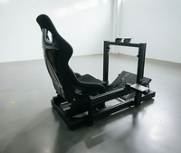 Cockpit de simulation de course complet en profilés aluminium 4080, réglable, avec support pour volant, pédales, siège et levier de vitesses, simulateur de course