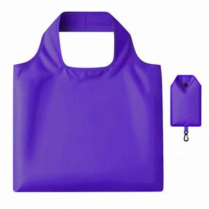 Wholesale Recycled Square <b>Folding</b> Shopping Tote Bag Zipper Closure <b>Screen</b> Printed Portable Storage for Supermarket Advertising - Product Image 4