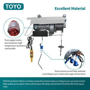 Chine usine Toyo 290 300 500 800 950 Kg Italie Ece Mini treuil électrique avec quatre chariots - Product Image 5