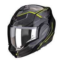 Casque modulaire Scorpion Exo Tech Evo noir jaune L en polycarbonate pour moto