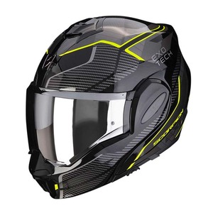 Casco Modulare Scorpion Exo Tech Evo Nero Giallo L in Policarbonato per Moto - Product Image 1