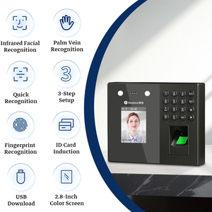 Realand A-F230 Phần Mềm Miễn Phí Sinh Trắc Học Chấm Công Thiết Bị Mặt Vân Tay Lòng Bàn Tay In Thời Gian Ghi Đồng Hồ Nhân Viên Quản Lý - Product Image 5