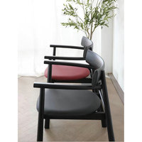 Chaise de salle à manger DISHI de style médiéval, vintage, en bois massif et cuir, pour la maison, le salon, les canapés, pour un usage en appartement