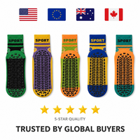 Chaussettes antidérapantes avec semelle en silicone pour yoga, trampoline, pilates, chaussettes de sport pour femmes, hommes, enfants, adultes, en coton, vente en gros, OEM, personnalisées
