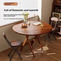 Table pliante en bois minimaliste moderne pour la maison, table de salle à manger portable pour l'extérieur, table de vente ambulante, chaises pour petits appartements