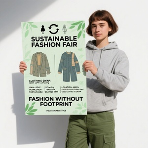 Custom <b>A4</b> Full Color Eco-friendly Flyer Printing Waterproof Business Advertising Brochures Made Cardboard Eco for Outdoor Use - Product Image 1