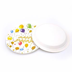 <b>Disposable</b> paper <b>plates</b>, Hanlin balloons, party paper cups, bowls, <b>plates</b>, party dinner <b>plates</b>, handmade birthday cake <b>plates</b> - Product Image 4