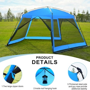 Carpa de Verano Hyper Venture de 14x14 pies, Toldo con Mosquitera de 5 Lados, Fácil de Instalar, Gazebo Portátil para Acampar al Aire Libre - Product Image 3