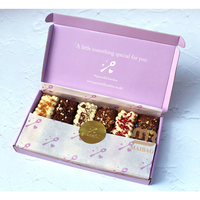 Boîte à brownie personnalisée Boîtes de boulangerie roses personnalisées avec séparateurs Boîte cadeau de luxe de haute qualité avec ruban pour brownies au chocolat