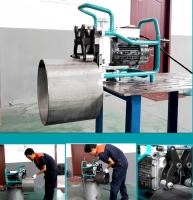 Machine automatique multifonctionnelle de biseautage de plaque de PVC et d'acier inoxydable pour le biseautage de tuyau rond et de tuyau de chaudière