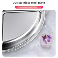 Assiette pour tout-petits en acier inoxydable de 9,25 pouces, OEM ODM, avec compartiments, manches en silicone amovibles, non toxique, sans BPA, antidérapante, pour bébés et enfants