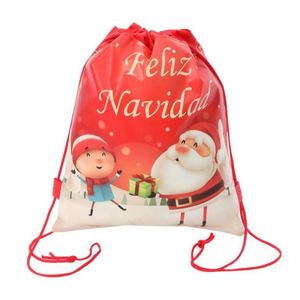 Custom Logo Promotion Gift Digital Printing Santa Claus Elk Non Woven Fabric <b>Drawstring</b> Bag Christmas Draw String <b>Backpack</b> - Product Image 1