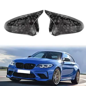 Full Side Mirror Covers Forged Carbon Fiber For BMW F87 M2C F80 M3 F82 F83 M4 2014+ Replacement RHD