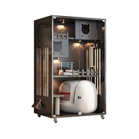 Vente directe usine – Nouvelle villa pour chat moderne en bois massif multicouche, arbre à chat d'intérieur avec lit intégré et maison pour animaux, toutes saisons