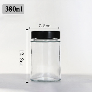 Pots en verre ronds <span class=keywords><strong>de</strong></span> 100ml 200ml 280ml 380ml avec couvercle profond et logo d'impression personnalisé pour le stockage des aliments <span class=keywords><strong>de</strong></span> jus <span class=keywords><strong>de</strong></span> <span class=keywords><strong>confiture</strong></span> <span class=keywords><strong>de</strong></span> miel - Product Image 4
