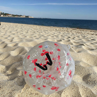 Haute qualité PVC fou gonflable ventre bosse balle impression de logo personnalisé adultes enfants taille humaine ballon à bulles de football jouet gonflable