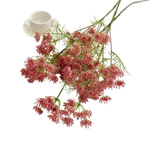 Fleur artificielle en dentelle à 5 branches, haute simulation, en plastique, pour décoration intérieure et accessoire de photographie de mariage - Product Image 5