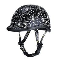 Casque vintage demi-face pour motos de route/tout-terrain/double usage, pour motards adultes, construction ABS haute résistance, design accrocheur