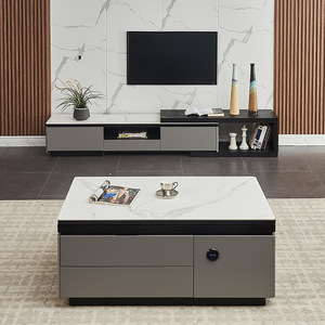 Mesa de centro elevable inteligente personalizada con superficie de mármol, puerto USB y forma cuadrada para sala de estar - Product Image 4