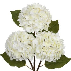 Nouvelle fleur artificielle d'hortensia à 420 pétales, 5 têtes, en soie, vert foncé, pour décoration de mariage - Product Image 3