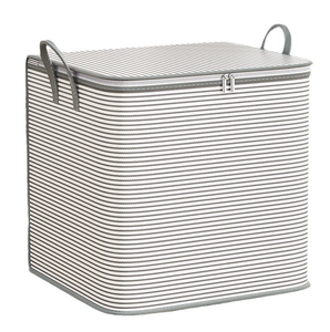 Bolsa de Almacenamiento Plegable de Gran Capacidad, de Tela No Tejida, con Rayas Grises, para Ropa, Pantalones y Edredones - Product Image 6