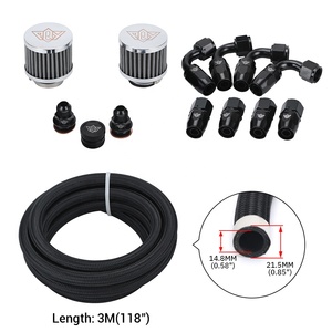 Réservoir d'huile de course pour <span class=keywords><strong>Honda</strong></span> <span class=keywords><strong>Civic</strong></span> Integra EK EG DC avec 3 mètres de tuyaux de carburant AN10 3M + raccord PQY-OCC02-QY - Product Image 3