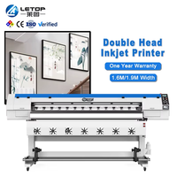 LETOP 1.6M 1.9M Impresora de Gran Formato con Doble Cabezal de Impresión para Vinilo y Adhesivos, Plotter Eco Solvente de Rollo a Rollo