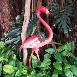 Penjualan laris lampu Motif patung LED hewan Flamingo terbang serat kaca untuk dekorasi liburan