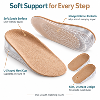 Rehausseurs de talon invisibles en gel de silicone de 1 pouce pour hommes et femmes, semelles rehausseuses pour baskets, bottes et chaussures habillées