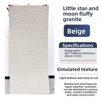 Panneau de pierre flexible léger et écologique moderne pour la décoration murale intérieure/extérieure pierre de lune étoile imperméable et durable
