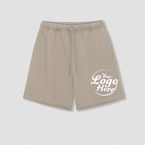 Short en coton surdimensionné pour homme 380G Matériau épais Couleur terre Style Streetwear Short pour homme de haute qualité - Product Image 6