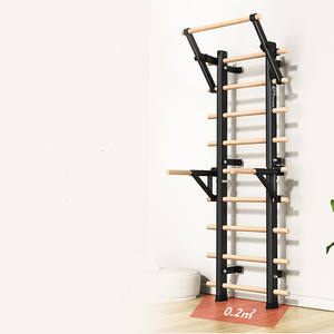 China Fabrik Heißer Verkauf Körper Dehnungs- und Wandmontierte Holz Fitness Klimmzugstange Schwedische Leiter - Product Image 2