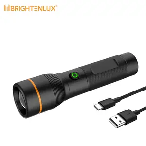 Brightenlux 2000 Lumen Zoomable Camping Waterproof USB Rechargeable High Power LED Flashlight