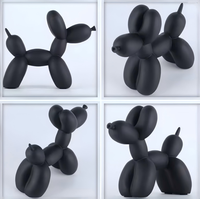 Sculpture en résine chien ballon mat, décoration nordique moderne pour la maison, figurine animale, ornement de bureau pour salon et chambre, cadeau parfait
