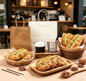 Bolsa de Papel Kraft para Delicatessen, Resistente a la Grasa, con Fondo Plano, para Envolver Sándwiches, Pastelería, Carnicería, Empaque de Alimentos - Product Image 3