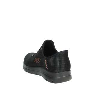 <span class=keywords><strong>Zapatillas</strong></span> Skechers Slip On <span class=keywords><strong>para</strong></span> <span class=keywords><strong>Caminar</strong></span>, Color Negro con Logotipo Dorado Rosa, <span class=keywords><strong>Zapatillas</strong></span> Cómodas <span class=keywords><strong>para</strong></span> <span class=keywords><strong>Mujer</strong></span> - Product Image 2