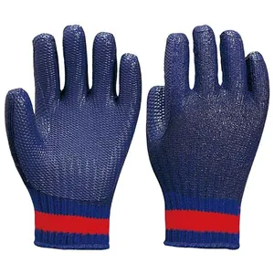 Reusable Atom safty hand navy blue rubber gloves for wholesale