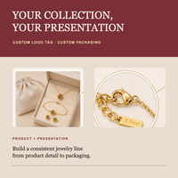 Bijoux tendance en acier inoxydable plaqué or 18 carats, résistants à l'eau, aux décolorations et hypoallergéniques, pour designers OEM ODM