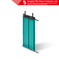 Système de porte d'ascenseur automatique moderne de haute qualité avec rail de guidage en acier durable pour ascenseurs de passagers d'hôtels et d'appartements