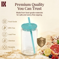 Gobelet en plastique résistant aux hautes températures de 16 oz, gobelet moderne coloré avec paille, couvercle, boisson directe, étanche, écologique, unisexe