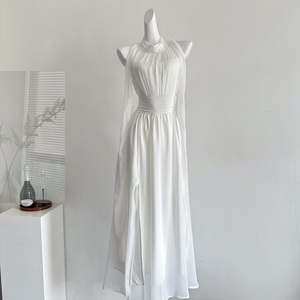 Cửa hàng bán buôn 2025 mùa hè mới thời trang Tính khí Vòng cổ eo thanh lịch không tay của phụ nữ Ăn mặc - Product Image 2