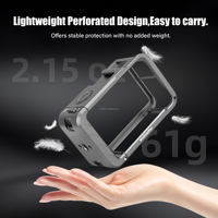 Cage de protection intégrale en alliage d'aluminium pour caméra avec griffe porte-accessoire et port de fixation rapide latéral pour Action 3/4/5