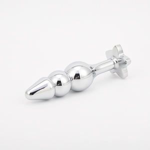 Masseur de <span class=keywords><strong>prostate</strong></span> en métal, stimulation, gode, forme de fleur violette, bouchon anal, perles, masturbateur, jouets sexuels pour femmes et hommes - Product Image 4