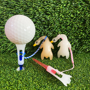 <b>Golf</b> Ball Tee With Cartoon Duck Pendant Rope Anti Loss <b>Golf</b> Tee Outdoor Training Aid - Product Image 1
